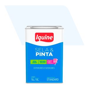 Tinta Acrílica para Gesso e Drywall Fosco Premium Sela & Pinta Branco Neve 18L - Iquine