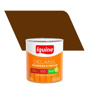 Tinta Esmalte Sintético Alto Brilho Standard Delanil Madeiras e Metais Marrom Tabaco 750ML - Iquine