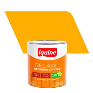 Tinta Esmalte Sintético Alto Brilho Standard Delanil Madeiras e Metais Amarelo 750ML - Iquine