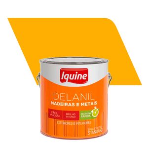 Tinta Esmalte Sintético Alto Brilho Standard Delanil Madeiras e Metais Amarelo 3,0L - Iquine