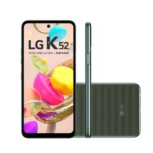 Smartphone K52 com Tela 6,6" 64GB + 3GB RAM Dual Chip com Câmera Traseira Quádrupla 13MP+5MP+2MP+2MP + Frontal 8MP Verde - LM-K420BMW - LG