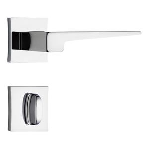 Fechadura WC Stam Aris 3200 Roseta Quadrada Cromado