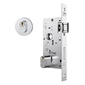 Fechadura para Porta Pivotante Stam Redonda Inox 803