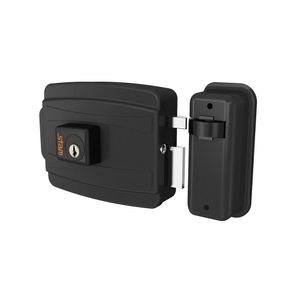 Fechadura Eletrica Stam Abre para Fora 40 MM Preto Fosco