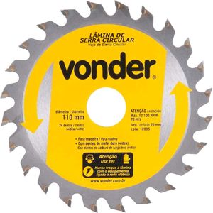 Serra Circular Vonder Vídea 24 Dentes 110 X 20 MM