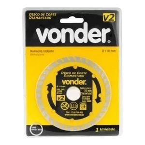 Disco de Corte Diamantado Vonder V2 110 MM