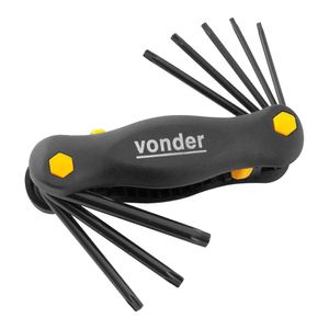 Jogo de Chaves Torx Vonder Tx9 a Tx40 Aço Cromo Vanádio