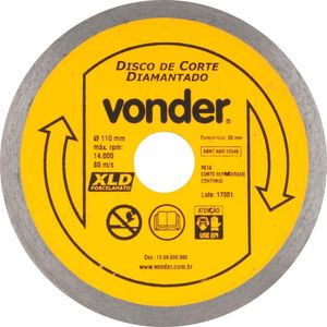 Disco de Corte para Porcelanato Vonder
