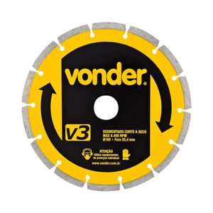 Disco de Corte Diamantado Vonder V3 180 MM