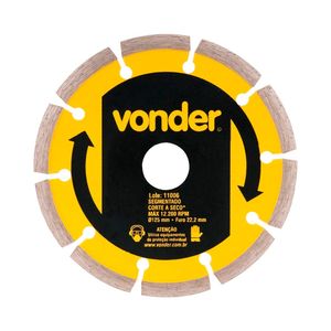 Disco de Corte Diamantado Vonder Segmentado 125 MM