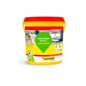 Manta Impermeabilizante Acrílica Líquida para Lajes e Telhados Branco 4,5L - 31112.03.34.053 - Quartzolit