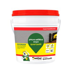 Impermeabilizante Pintura Asfáltica Acqua 18L - 33583.02.34.056 - Quartzolit