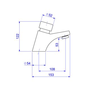Torneira para Banheiro de Mesa com Fechamento Automático Decamatic Cromando - 1170.C  - Deca