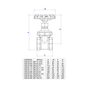 Registro de Gaveta para uso Semi Industrial 1 - 1502.B.100  - Deca