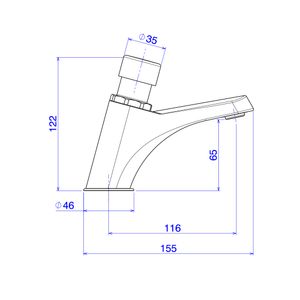 Torneira para Banheiro de Mesa com Fechamento Automático Decamatic Eco Cromado - 1173.C - Deca