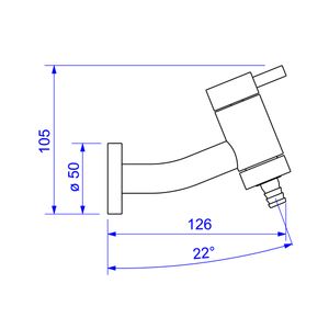 Torneira para Jardim e Tanque de parede com Adaptador de Mangueira Link Cromado - 1153.C.LNK  - Deca