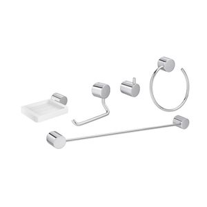 Kit de Acessórios para Banheiro com 5 Peças Flex Cromado - 2000.C.FLX  - Deca