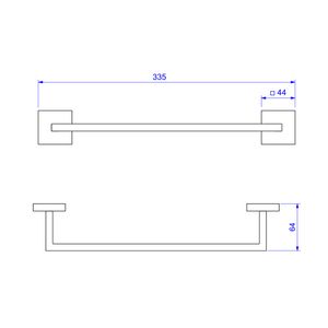 Porta Toalha Barra Clean Cromando 30cm - 2040.C.030.CLN  - Deca