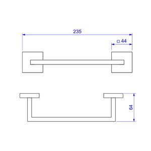 Porta Toalha Barra Clean Cromando 20cm- 2040.C.020.CLN - Deca