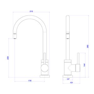 Misturador Monocomando para Cozinha de Mesa com Bica Alta Móvel Spin Cromando - 2271.C72  - Deca