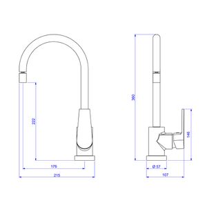 Misturador Monocomando para Cozinha de Mesa com Bica Alta Móvel Level Cromado - 2271.C26  - Deca