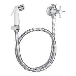 Ducha Higiênica com Registro Derivação e Gatilho Branco Flex Cromado -  1984.C20.ACT.CLM  - Deca