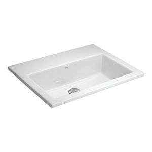 Cuba Deca de Sobrepor Retangular L840 Branca com Mesa 54x43cm