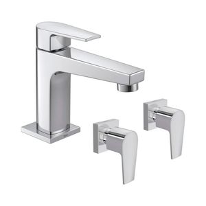 Kit de Torneira para Banheiro de Mesa e Acabamentos Level Cromado - 1197.C26.KIT2  - Deca