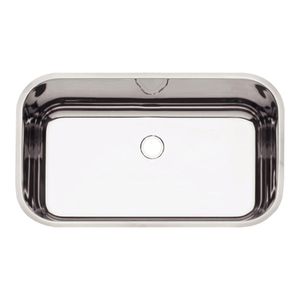 Cuba de Embutir Retangular em Aço Inox 304 Polido sem Válvula 56X34CM - Tramontina