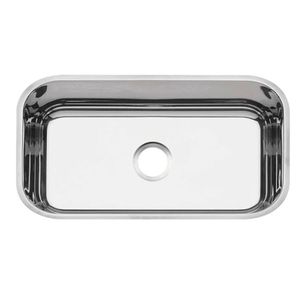 Cuba de Embutir Retangular em Aço Inox 430 Polido sem Válvula 56X34CM - Tramontina