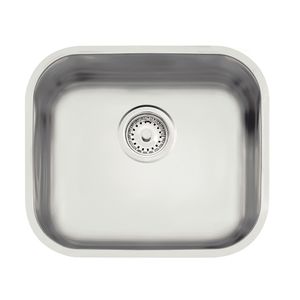 Cuba Inox Retangular Tramontina Simples Escovada de Embutir Com Válvula Lavínia Cromada 40X34X17CM - 94020107