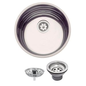 Cuba Inox Tramontina Redonda Polida Com Válvula 35Cm