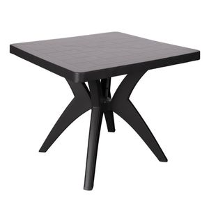 Mesa Plástica Quadrada Nature Preto 72X85X85CM - Forte Plástico