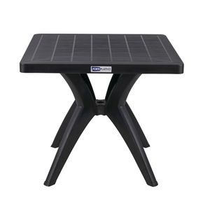 Mesa Plástica Quadrada Nature Preto 72X85X85CM - Forte Plástico