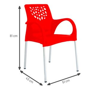 Poltrona Deluxe Vermelha - Forte Plástico