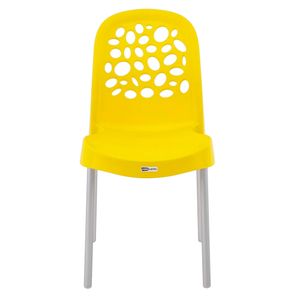 Cadeira Deluxe Amarela 42X46X84CM - Forte Plástico