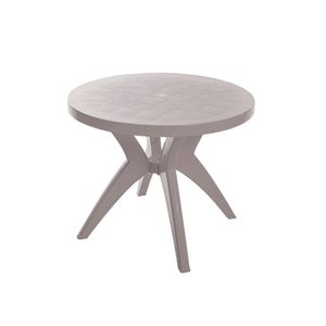 Mesa Redonda Deluxe Nude - Forte Plástico
