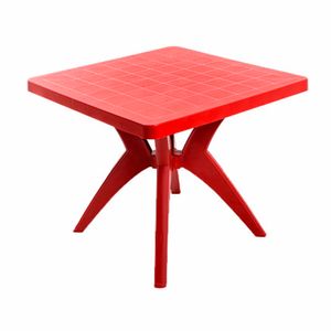 Mesa Quadrada Nature Vermelha - Forte Plástico