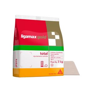 Rejunte Flexível Tipo II para Cerâmicas e Porcelanatos Total Ligamax Gold Cinza 1KG - Eliane