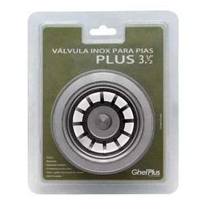 Válvula Inox 3.1/2 Pino Cromado Ghel Plus