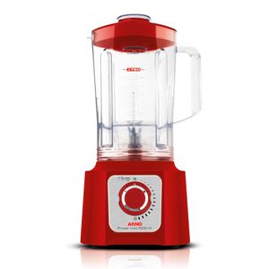 Liquidificador Power Max com 6 Lâminas e 15 Velocidades Jarra de 3,1L 1000W Vermelho 220V - LN54 - Arno