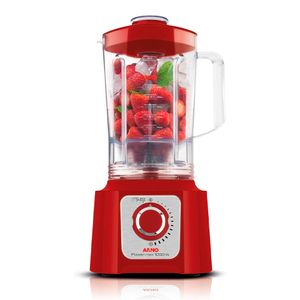 Liquidificador Power Max com 6 Lâminas e 15 Velocidades Jarra de 3,1L 1000W Vermelho 220V - LN54 - Arno