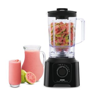 Liquidificador Power Max com 4 Lâminas e 5 Velocidades Jarra de 3,1 litros 700w Preto LN50 Arno