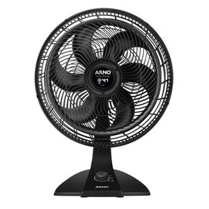 Ventilador de Mesa ou Parede com 6 Pás 2 em 1 Turbo Force Preto e Cinza 40CM 220V 126W - VF42 - Arno