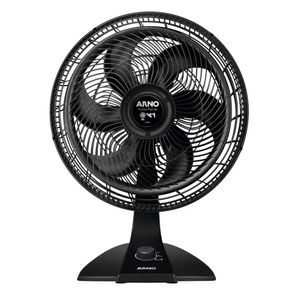 Ventilador de Mesa ou Parede com 6 Pás 2 em 1 Turbo Force Preto e Cinza 40CM 220V 126W - VF42 - Arno