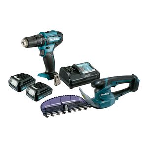 Kit Parafusadeira HP333/Aparador UH201 A Bateria 12V Makita