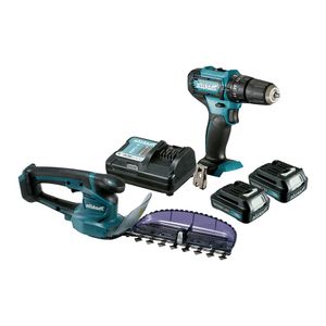 Kit Parafusadeira HP333/Aparador UH201 A Bateria 12V Makita