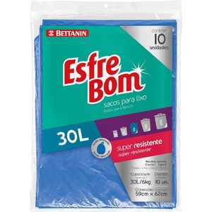 Saco P/Lixo 30L C/ 10 Und Pt Esfrebom Bettanin