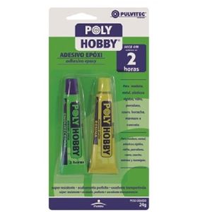 Adesivo Epóxi Pulvitec Poly Hobby 2 Horas 24g