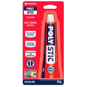 Silicone Acético em Bisnaga para Uso Geral Incolor 50G - Pulvitec